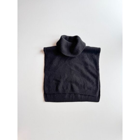 COS Black 100% Cashmere Knit Turtleneck Dickey Bib Sweater, One Size - Picture 1 of 11